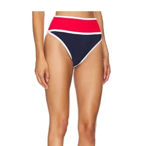 Beach Riot NWT Carlotta Colorblock High Waist Bikini Bottoms size XS - Picture 3 of 4